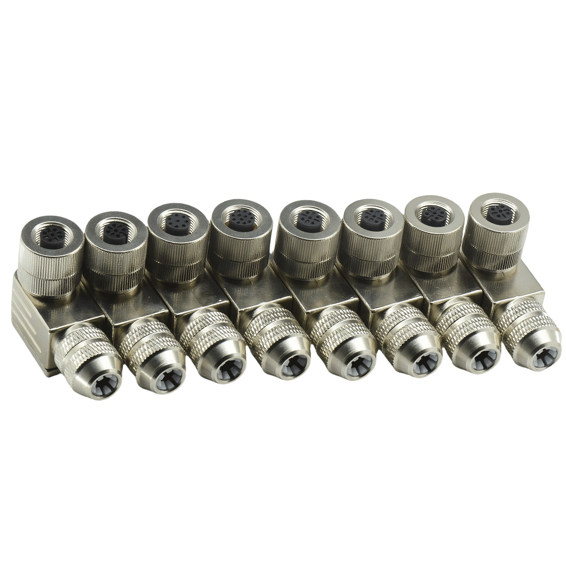 M12组装式金属款屏蔽系列 母弯头 ABD编码 螺钉压接 线径PG7